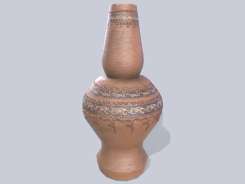 Clay pot collection 3D Model