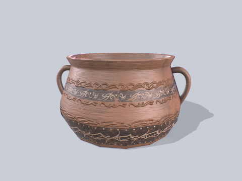 Clay pot collection Model 3D