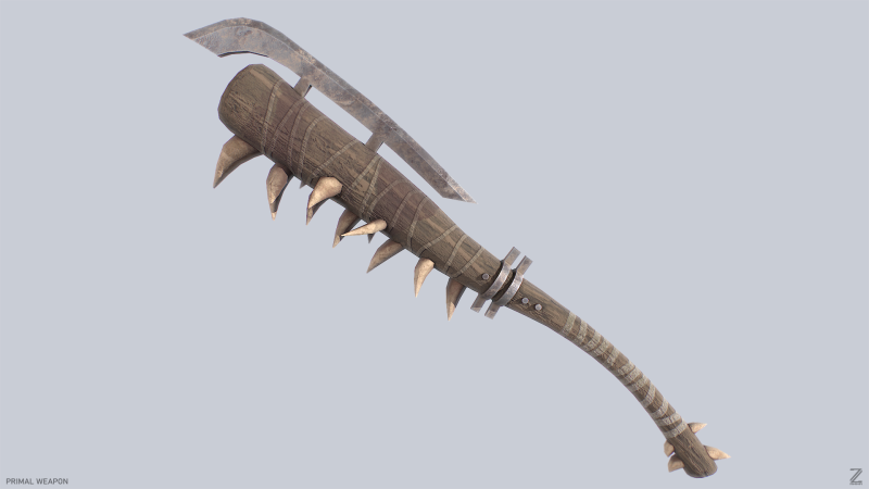 Primal weapon 3D 模型 .c4d .max .obj .3ds .fbx .stl .blend 