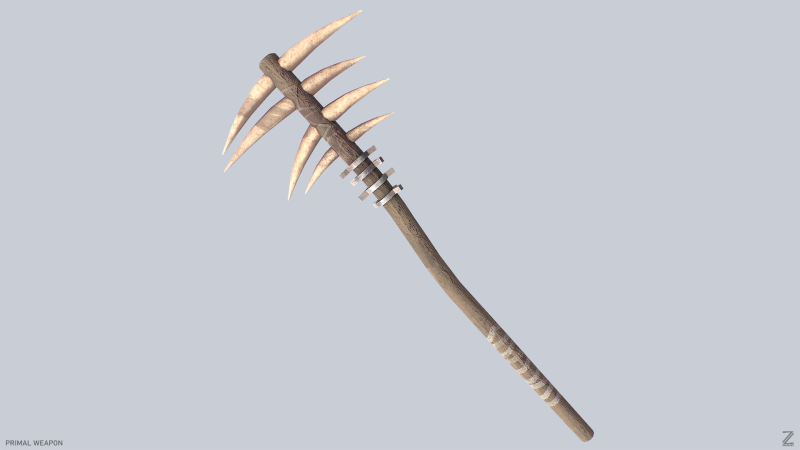 Primal weapon 3D Model .c4d .max .obj .3ds .fbx .stl .blend 