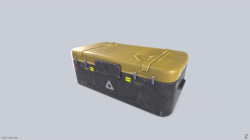 Scifi loot box 3D मॉडल .c4d .max .obj .3ds .fbx .stl .blend 