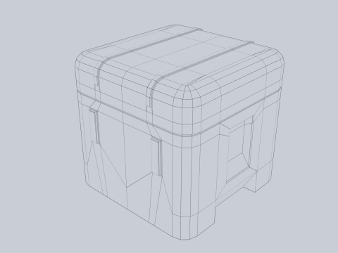 Scifi loot box Modelo 3D