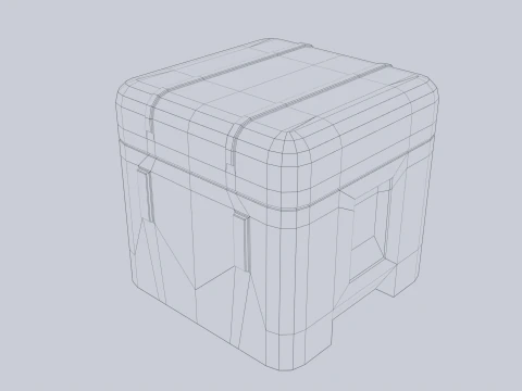 Scifi loot box 3D Model