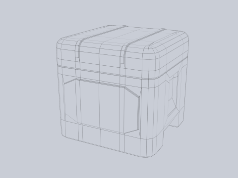 Scifi loot box Modelo 3D