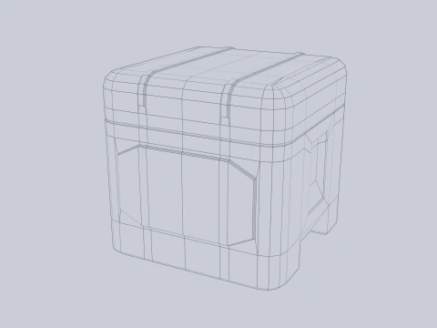 Scifi loot box 3D Model