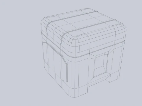 Scifi loot box 3D Model
