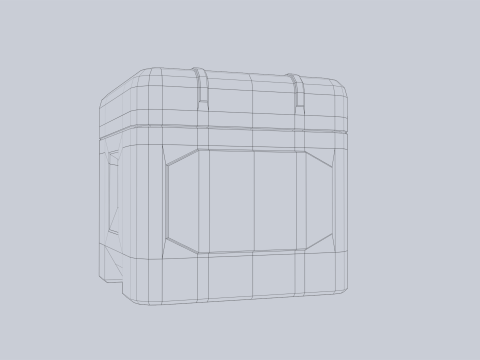 Scifi loot box Modelo 3D