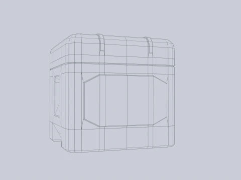 Scifi loot box 3D Model