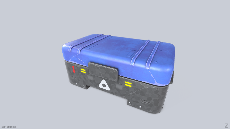 Scifi loot box Modelo 3D .c4d .max .obj .3ds .fbx .stl .blend 