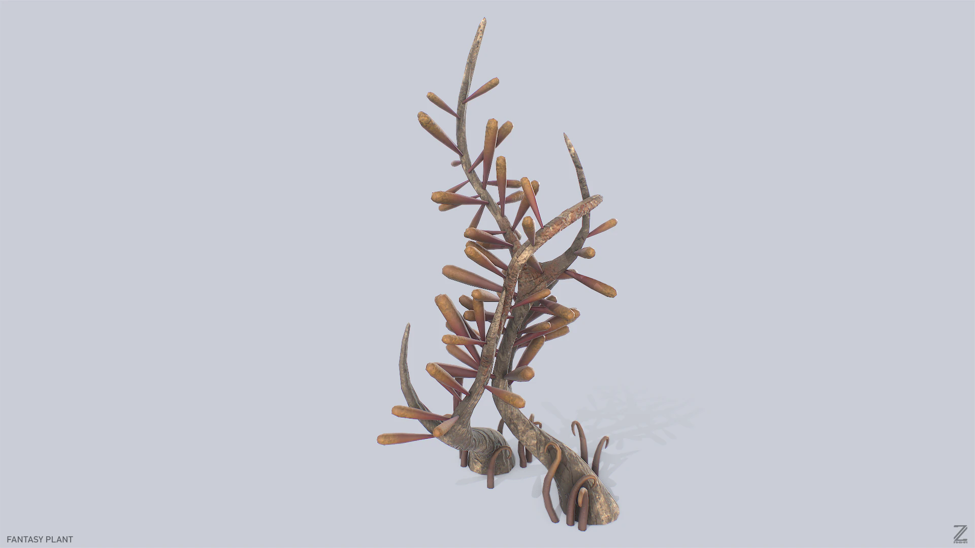 Fantasy plant 3D Model .c4d .max .obj .3ds .fbx .stl .blend