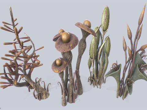 Fantasy plant collection 3D Model