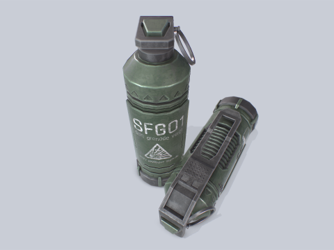 Scifi grenade Model 3D