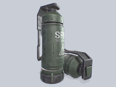 Scifi grenade Model 3D