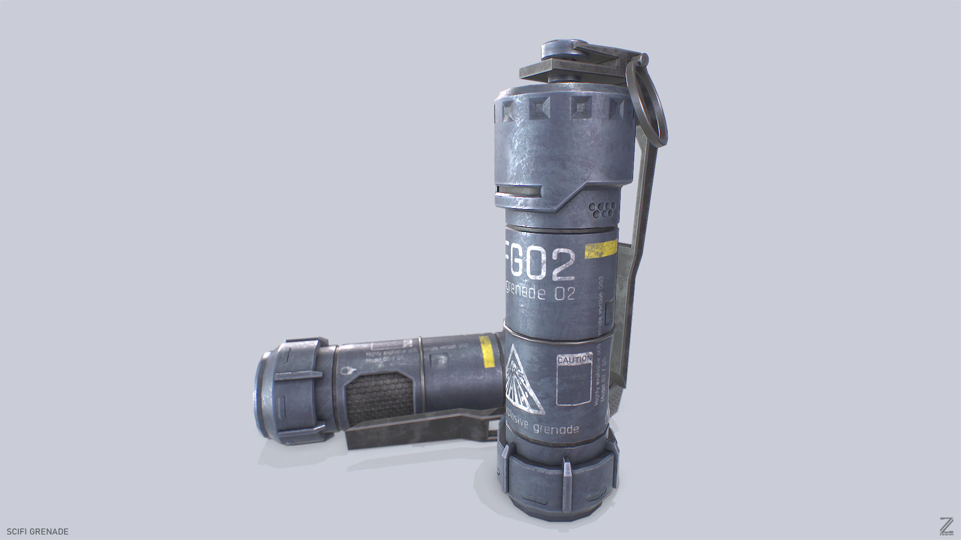 Scifi grenade 3D Model .c4d .max .obj .3ds .fbx .stl .blend 