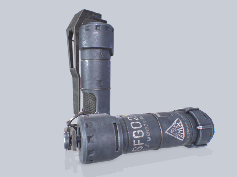 Scifi grenade Model 3D