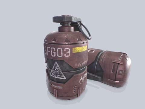 Scifi grenade 3D Model