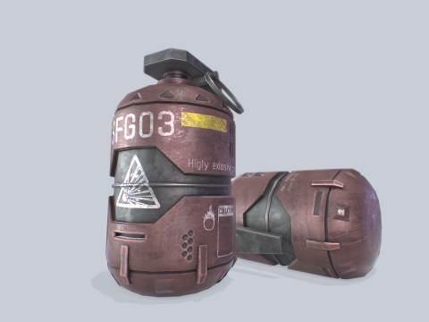 Scifi grenade 3D Model