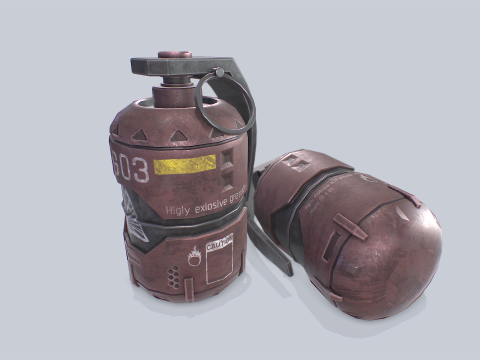 Scifi grenade 3D Model