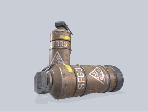 Scifi grenade 3D 模型