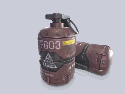Scifi grenade collection 3D Model