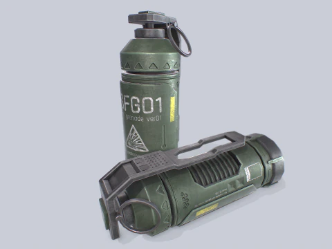 Scifi grenade collection 3D Model