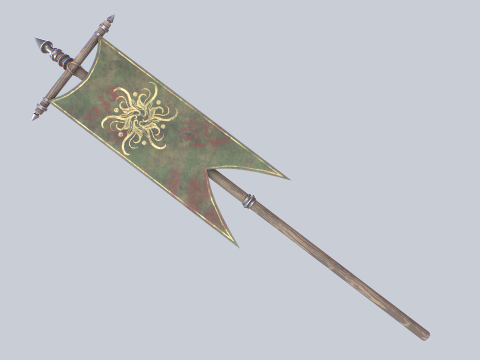 Fantasy war banner 3D Модель