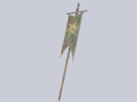 Fantasy war banner 3D Model