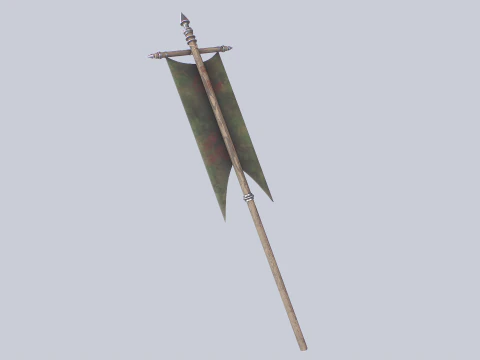 Fantasy war banner 3D Model