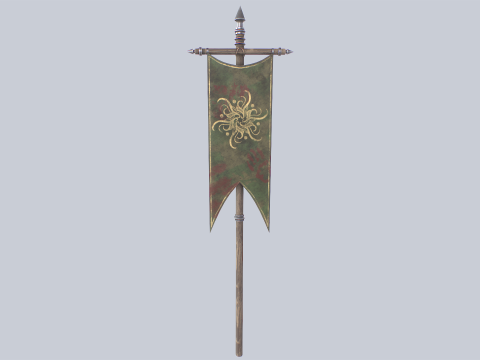 Fantasy war banner Modèle 3D