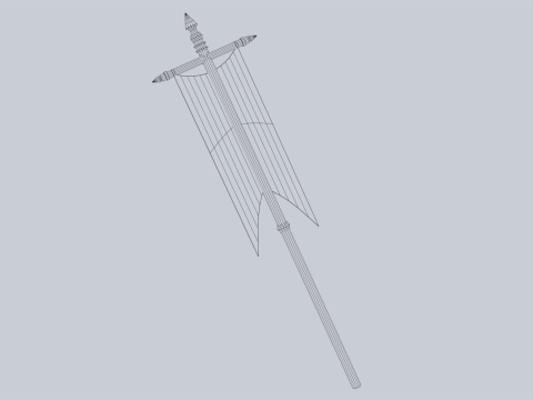 Fantasy war banner Modèle 3D