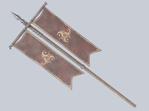 Fantasy war banner 3D Модель