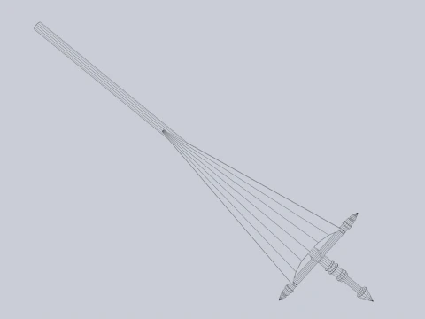 Fantasy war banner 3D Model