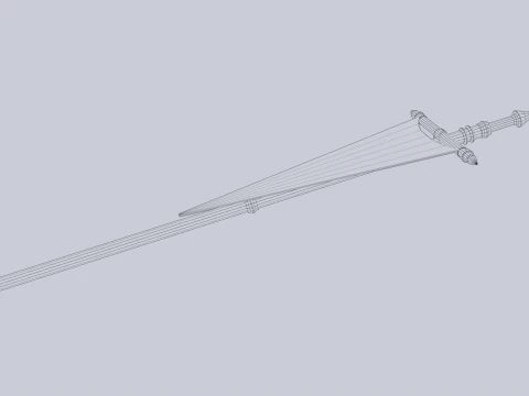 Fantasy war banner 3D Model