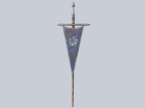 Fantasy war banner 3D Model