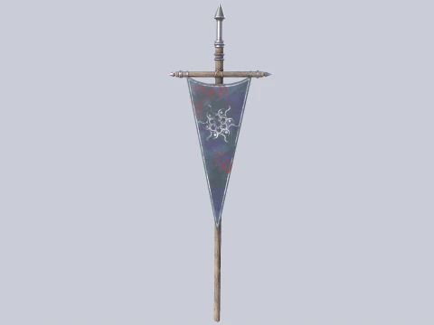 Fantasy war banner 3D Model