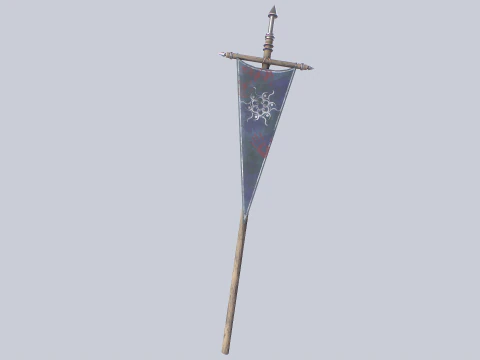 Fantasy war banner 3D Model