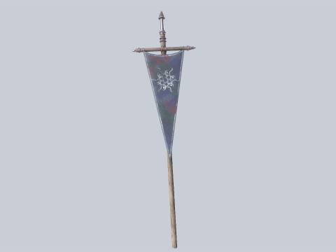 Fantasy war banner 3D Model