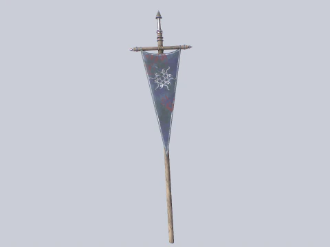 Fantasy war banner 3D Model