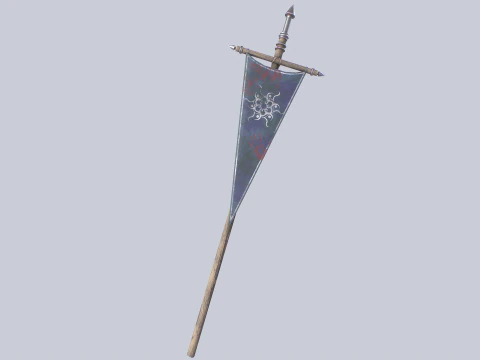 Fantasy war banner 3D Model