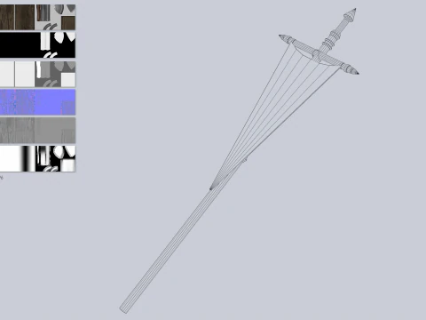 Fantasy war banner 3D Model