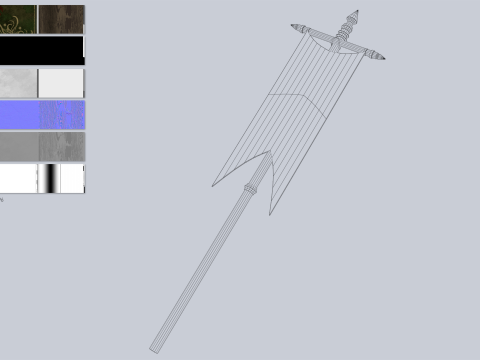 Fantasy war banner collection 3Dモデル