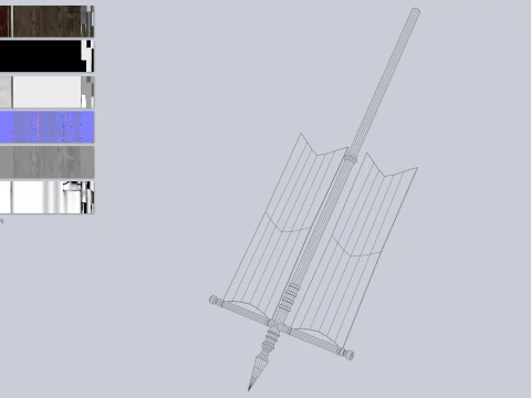 Fantasy war banner collection 3D Model