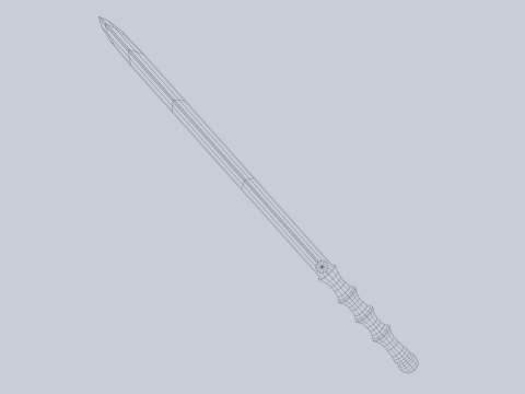 Wooden sword 3D मॉडल
