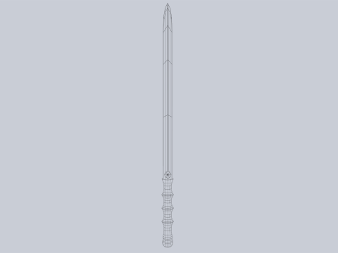 Wooden sword 3D मॉडल