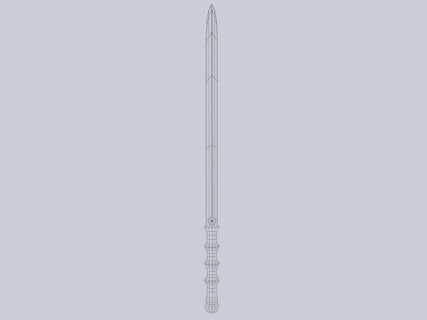 Wooden sword 3D Model