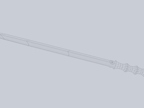 Wooden sword 3D मॉडल