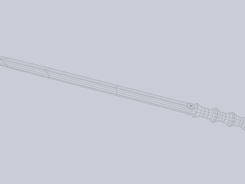Wooden sword 3D Model