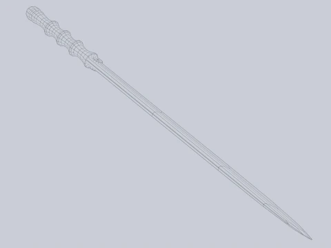 Wooden sword 3D Model