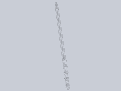 Wooden sword 3D मॉडल