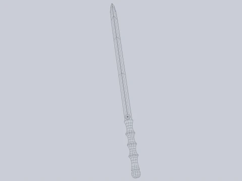 Wooden sword 3D Model